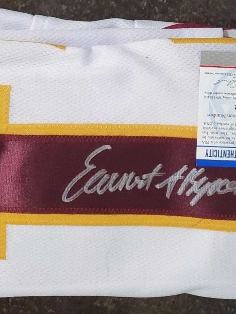 EARNEST BYNER Washington Redskins Jersey 21 Signed 02/18/2021 Auto ITP Football